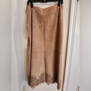 Leather country skirt